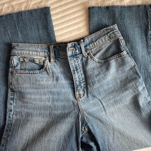 J CREW size 27 jeans. Wide-leg high-rise slim crop